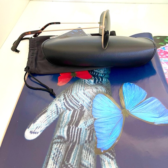 Authentic Cole Haan Aviator Gold Brushed frame Sunglasses - Picture 6 of 10